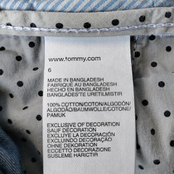 Tommy Hilfiger 100% Cotton Mid-Rise Button Soft Denim Jeans Short Size 6 Women - Picture 8 of 10